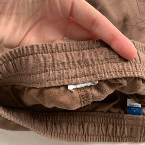 Old Navy Brown Linen Blend High Rise Pull On Shorts L - Picture 5 of 6